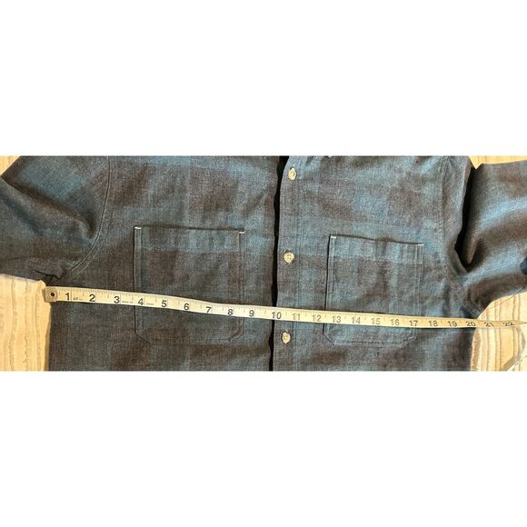 NEW! Branded Bills Myca Plaid Button-Up NWT Blue Chevron Men's Size Small - Picture 5 of 6